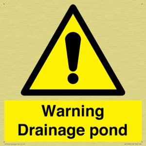 Warning Drainage pond